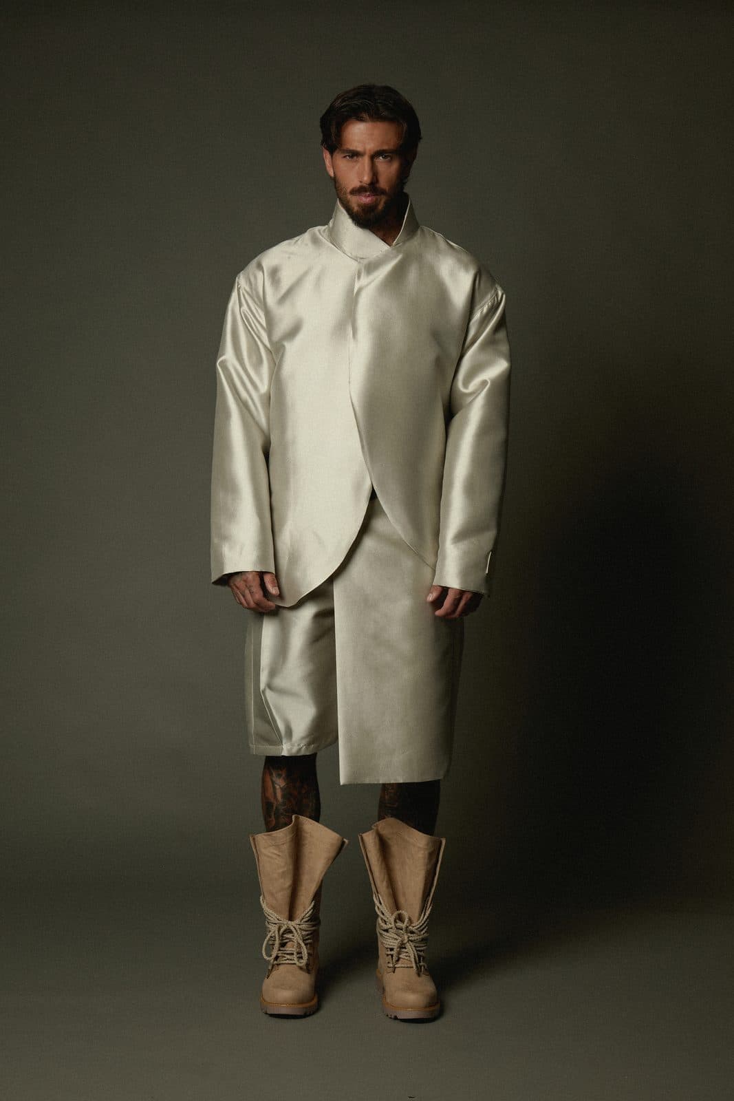 Look III — Deconstructed Silk-Wool