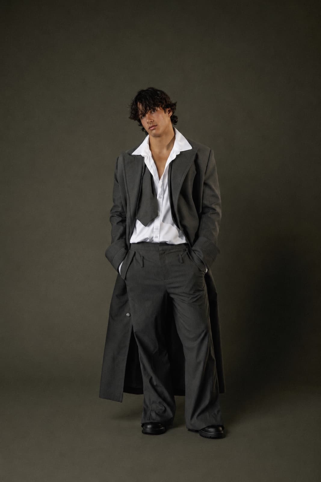 The Pinstripe Wide Trouser